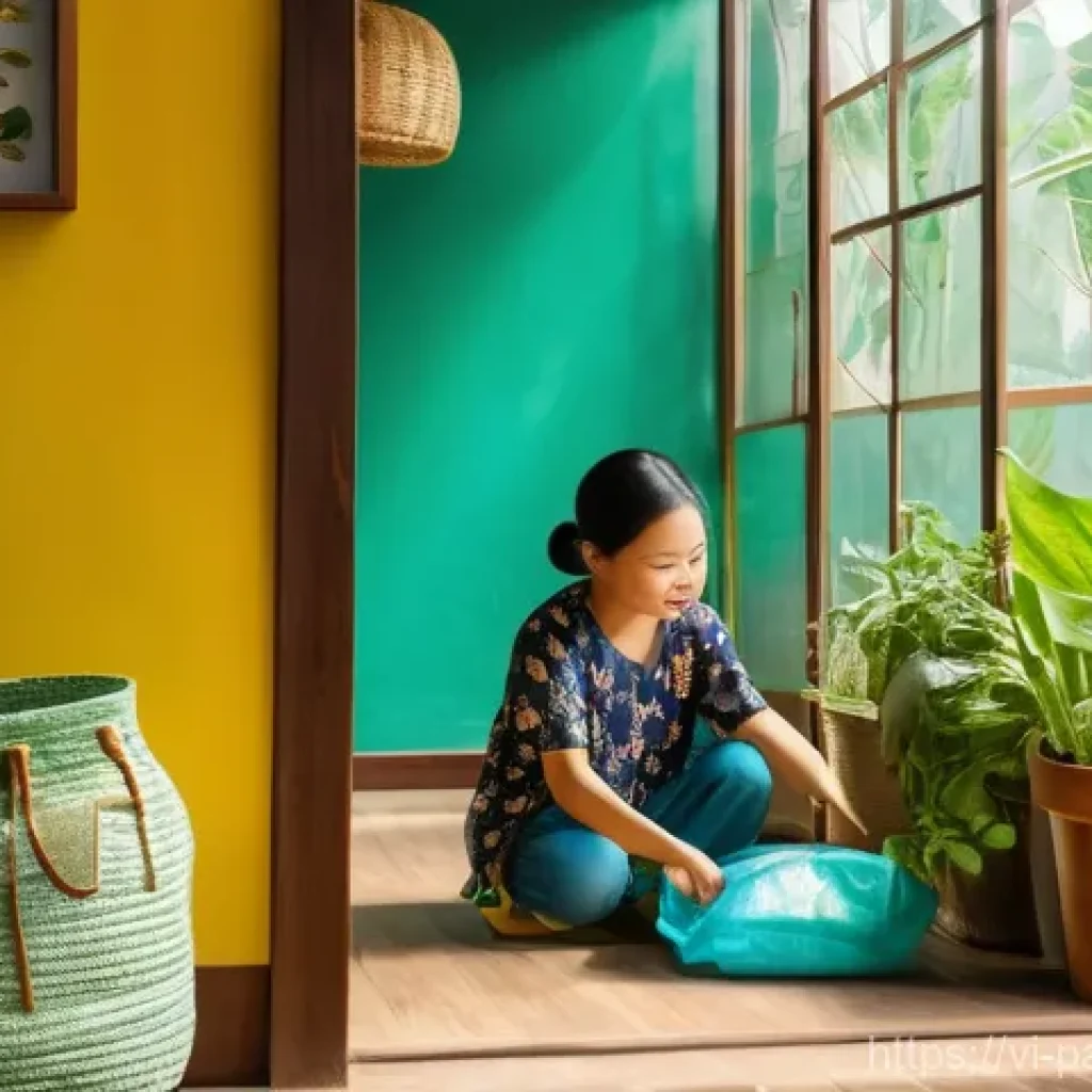 자원순환 경제 모델과 환경 보호 - **Prompt: Family Waste Sorting and Sustainable Living in Vietnam**
A heartwarming and vibrant sc...