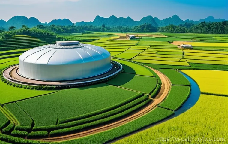 자원순환 경제와 지속 가능한 소비 - **Prompt 1: "Circular Economy in Vietnamese Agriculture"**
A vibrant, sunlit image of a modern, ...